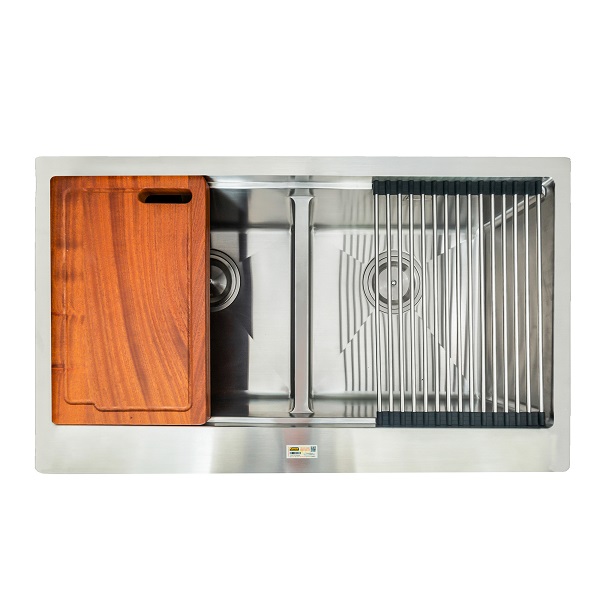 Chậu rửa bát phong cách Nhật bề mặt mịn Konox Tari 7851SM (784x514x220mm) - Image 5