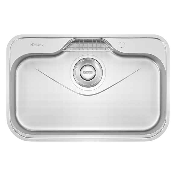 Chậu rửa bát phong cách Nhật bề mặt mịn Konox Tari 870SM (870x460x230mm) - Image 4