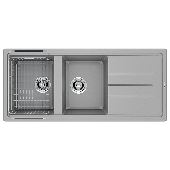 Chậu rửa bát phong cách Nhật bề mặt mịn Konox TARI 9051SM (900x515x220mm) - Image 5