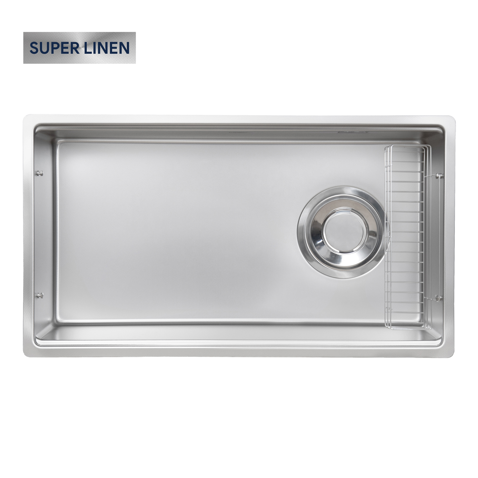 Chậu rửa bát Posco 304 Linen dập nổi KLUGER KWU8161FS-S86 (780x480x226 mm) - Image 3