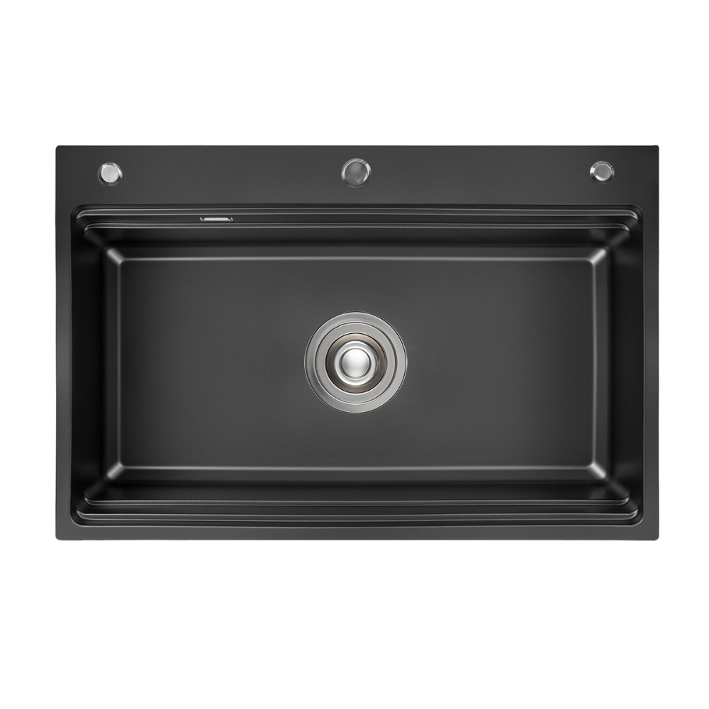 Chậu rửa bát Posco 304 Linen dập nổi KLUGER KWU8161FS-S86 (780x480x226 mm) - Image 4
