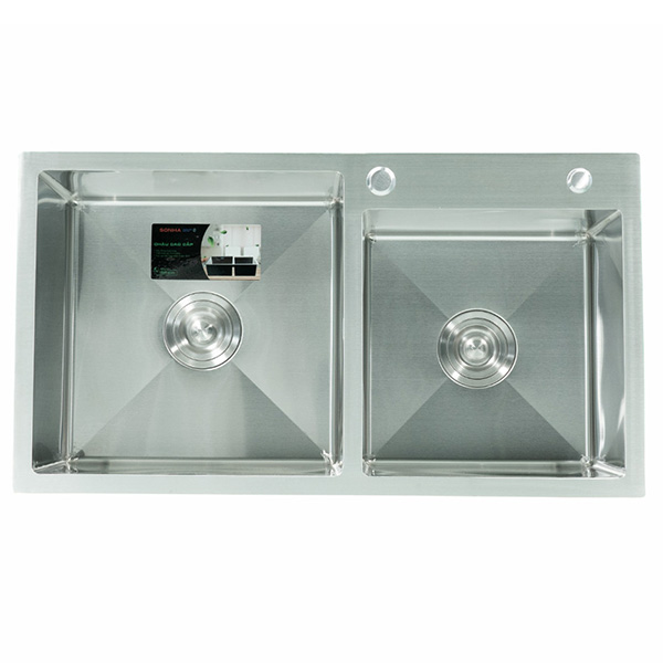 Chậu rửa bát Sơn Hà S76S Sơn đáy chống ồn (740x412mm) - Image 5