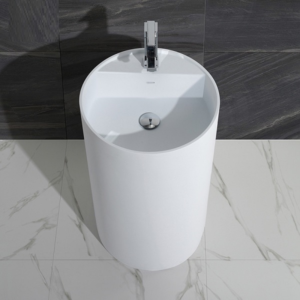 Chậu rửa đá nhân tạo chân đứng S-0081 (Đặt hàng 20-25 ngày - Chưa bao gồm vòi) - Image 4