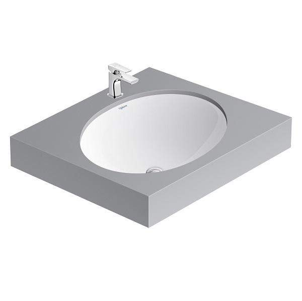 Chậu rửa lavabo âm bàn Viglacera CA2 (530x425x205mm)