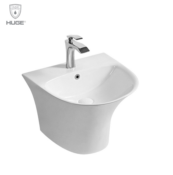 Chậu rửa lavabo bán âm bàn Huge H-LB2595 (595x400x170mm) - Image 6