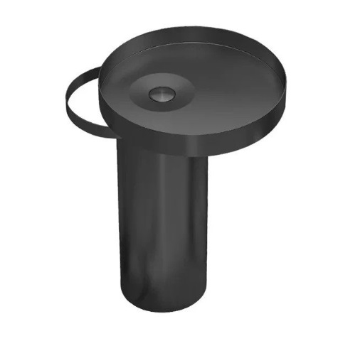 Chậu rửa lavabo chân đứng hình tròn màu đen Inox 304 Miken MKC-B8809 ( Đặt hàng trước 7-15 ngày)