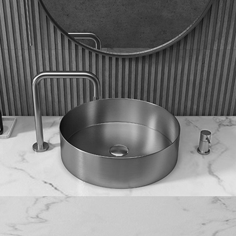 Chậu rửa lavabo chân đứng Inox 304 màu vàng đồng Miken MS-8706RG (Đặt hàng trước 7-15 ngày) - Image 4