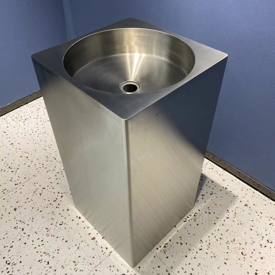 Chậu rửa lavabo chân đứng Inox 304 Miken CS-0112 (Đặt hàng trước 7-15 ngày)