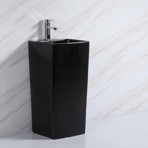 Chậu rửa lavabo chân đứng nghệ thuật màu vàng C3966G (Đặt hàng 10-20 ngày) - Image 4