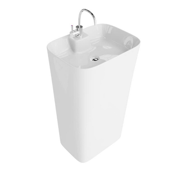 Chậu rửa lavabo chân đứng nghệ thuật màu vàng C3966Y (Đặt hàng 10-20 ngày) - Image 5