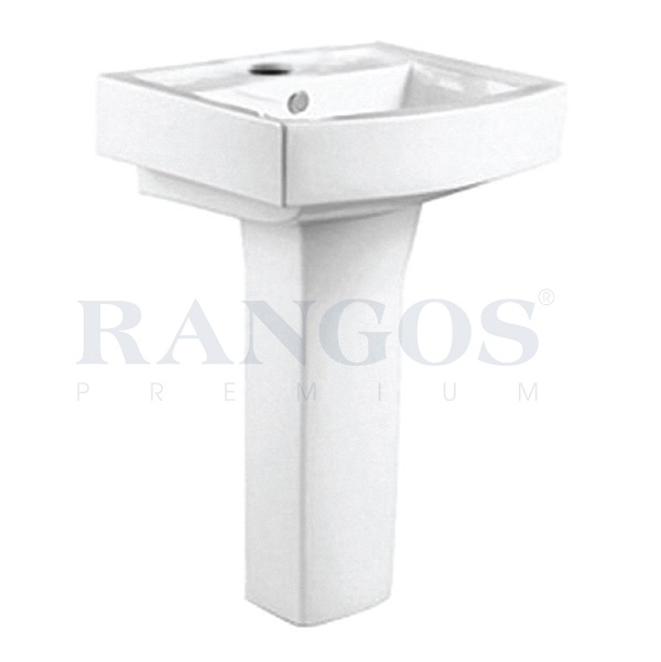 Chậu rửa lavabo chân lửng Rangos RG-6006-3 (D520xR440xC490mm) - Image 3