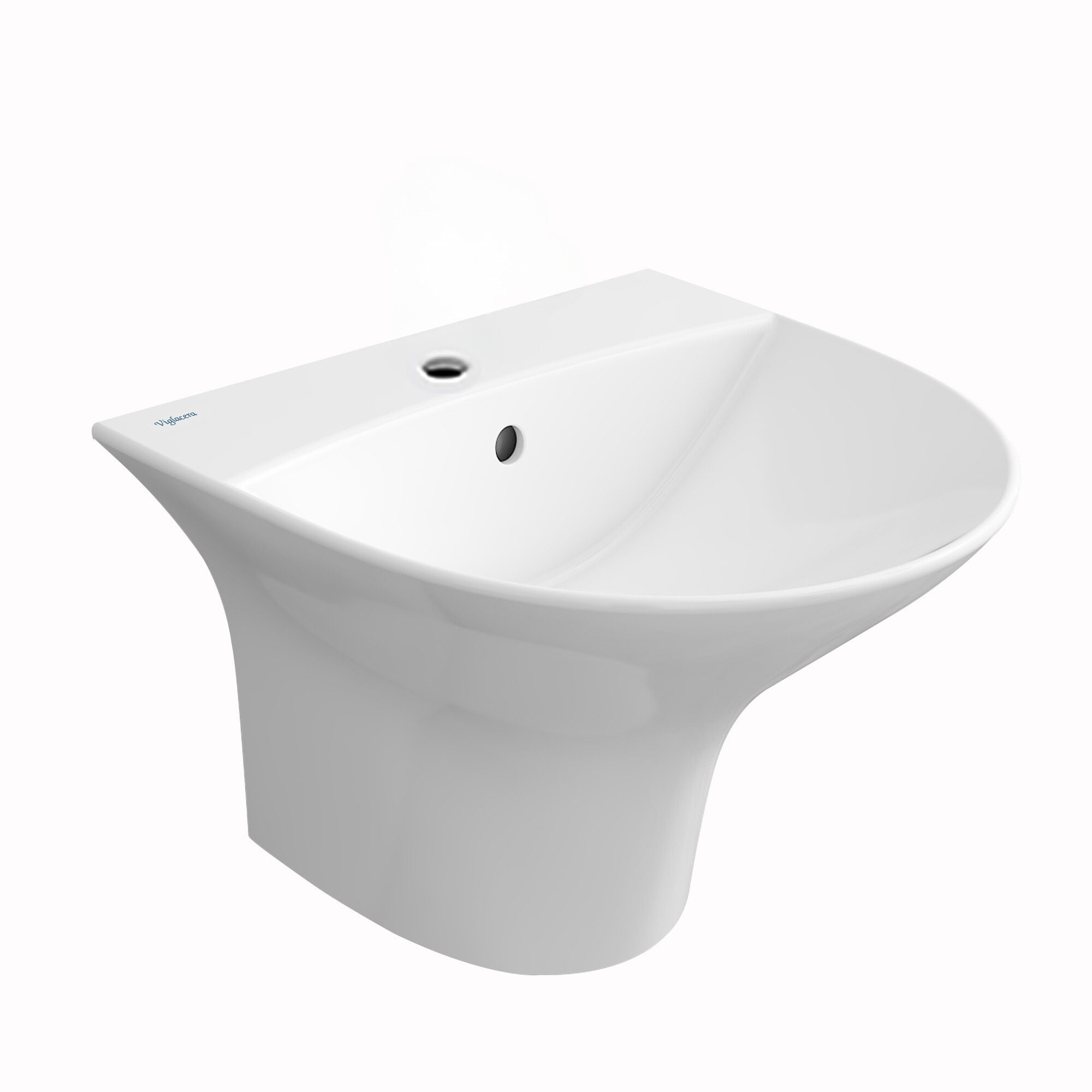 Chậu rửa lavabo chân lửng Viglacera VI51 (600x490x190 mm) - Image 4