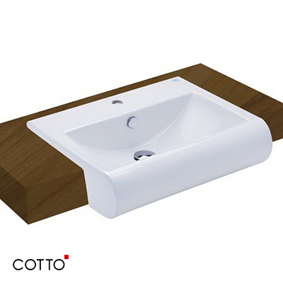 Chậu rửa lavabo COTTO C02237 (bán âm bàn)