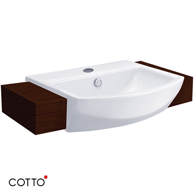 Chậu rửa lavabo COTTO C02427 (bán âm bàn)