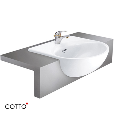 Chậu rửa lavabo COTTO C02607 (âm bàn đá) - Image 4