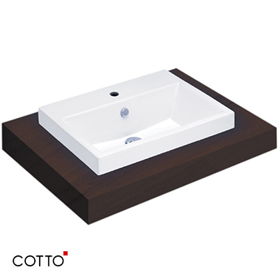 Chậu rửa lavabo COTTO SC0285 (Chân lửng inox) - Image 5