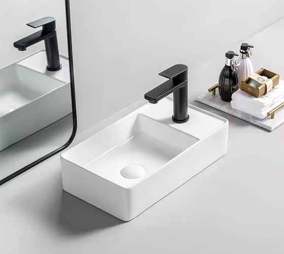 Chậu rửa lavabo đá nhựa trong suốt Acrylic Miken MKC-5838 GR - Image 3