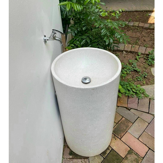 Chậu rửa lavabo đá tự nhiên nghệ thuật chân đứng Miken MKC-2861V - Image 4
