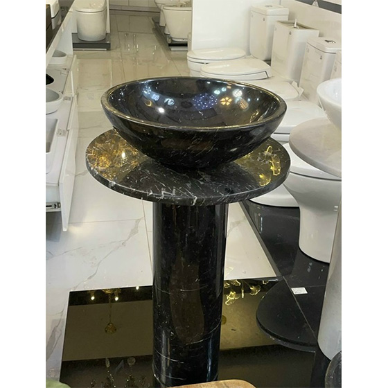 Chậu rửa lavabo đá tự nhiên nghệ thuật chân đứng Miken MKC-2865V - Image 6