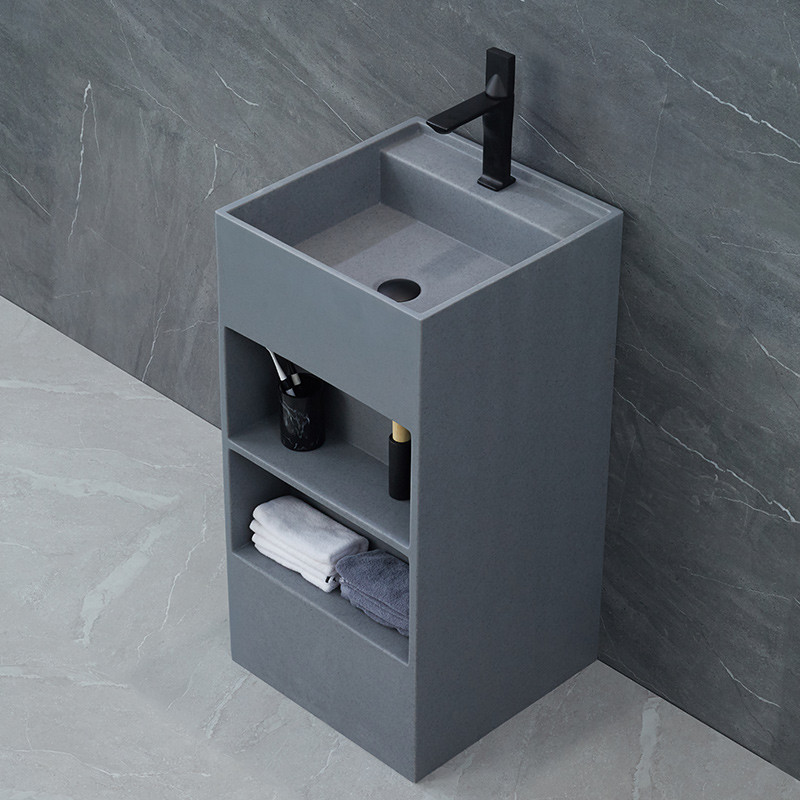 Chậu rửa lavabo đá tự nhiên nghệ thuật chân đứng Miken MKC-2870V - Image 4