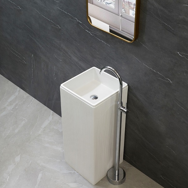 Chậu rửa lavabo đá tự nhiên nghệ thuật chân đứng Miken MKC-2871V - Image 5