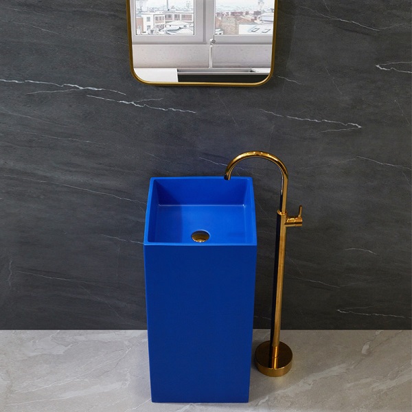 Chậu rửa lavabo đá tự nhiên nghệ thuật chân đứng Miken MKC-2873V - Image 5