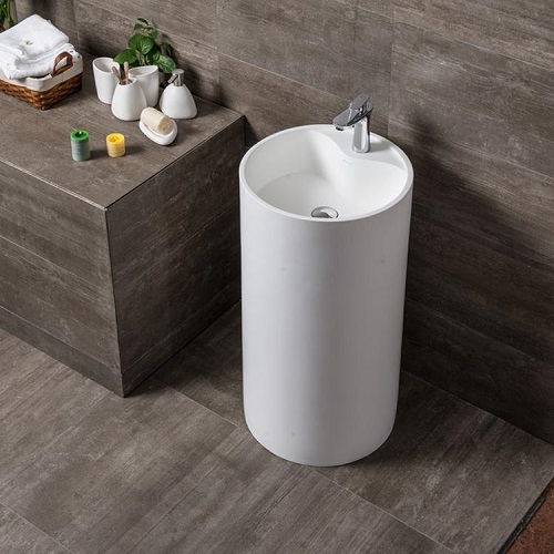 Chậu rửa lavabo đá tự nhiên nghệ thuật chân đứng Miken MKC-2874V - Image 5