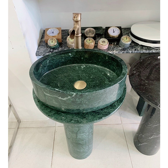 Chậu rửa lavabo đá tự nhiên nghệ thuật chân đứng Miken MKC-2875V - Image 6