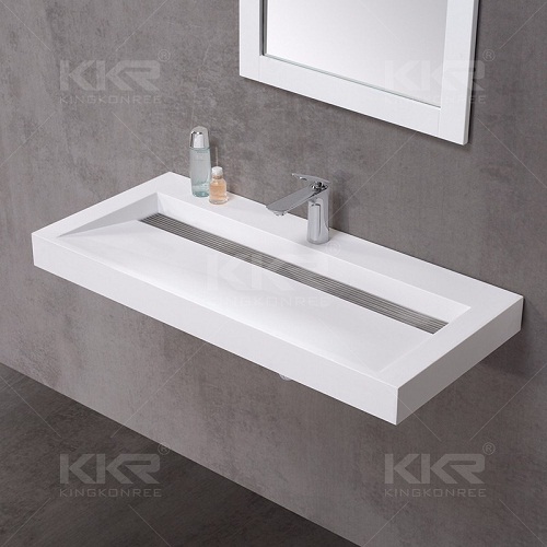 Chậu rửa lavabo đá tự nhiên nghệ thuật chân đứng vân đá màu đen Miken MKC-AGO-185B (Đặt hàng 15-45 ngày) - Image 6