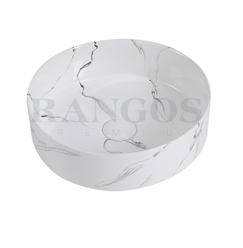 Chậu rửa lavabo đặt bàn đá Rangos RG-DE8004 (395x395x120 mm)