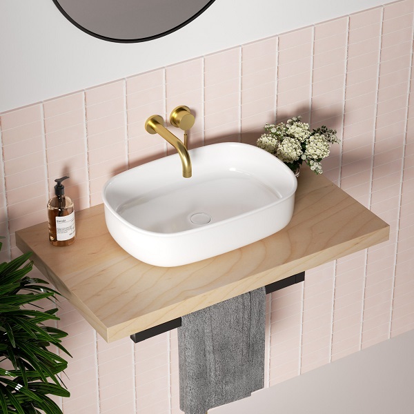 Chậu rửa lavabo đặt bàn màu hồng HANJIN HJ-717MP - Image 4