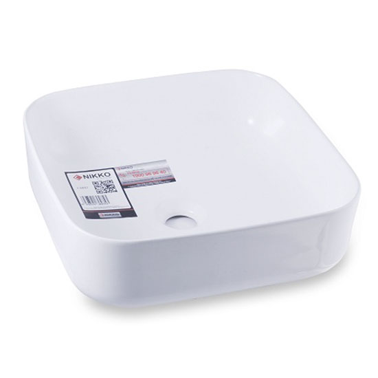 Chậu rửa lavabo đặt bàn Nikko C2843 (385x385x140)