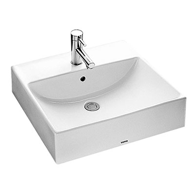 Chậu rửa lavabo đặt bàn TOTO Linear Ceram LT4715G17#MBL đen mờ (bộ thoát thải VM5D417V) - Image 6