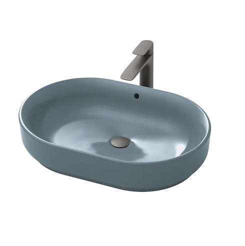 Chậu rửa lavabo đặt bàn TOTO Linear Ceram LT4716G19#MW màu trắng mờ (bộ thoát thải VM5D419V) - Image 4