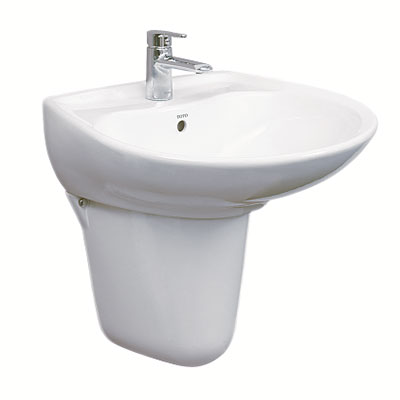 Chậu rửa lavabo đặt bàn TOTO Linear Ceram LT4716G19#XW màu trắng bóng (bộ thoát thải VM5D419V) - Image 3