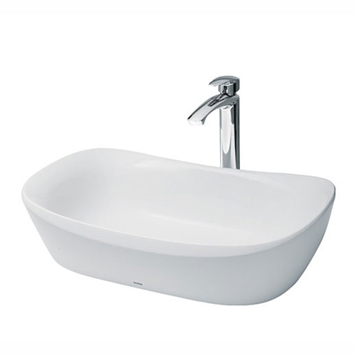 Chậu rửa lavabo đặt bàn TOTO Linear Ceram LT4716MTG19#CMW trắng mờ có CeFIONtect (bộ thoát thải VM5D419V) - Image 5