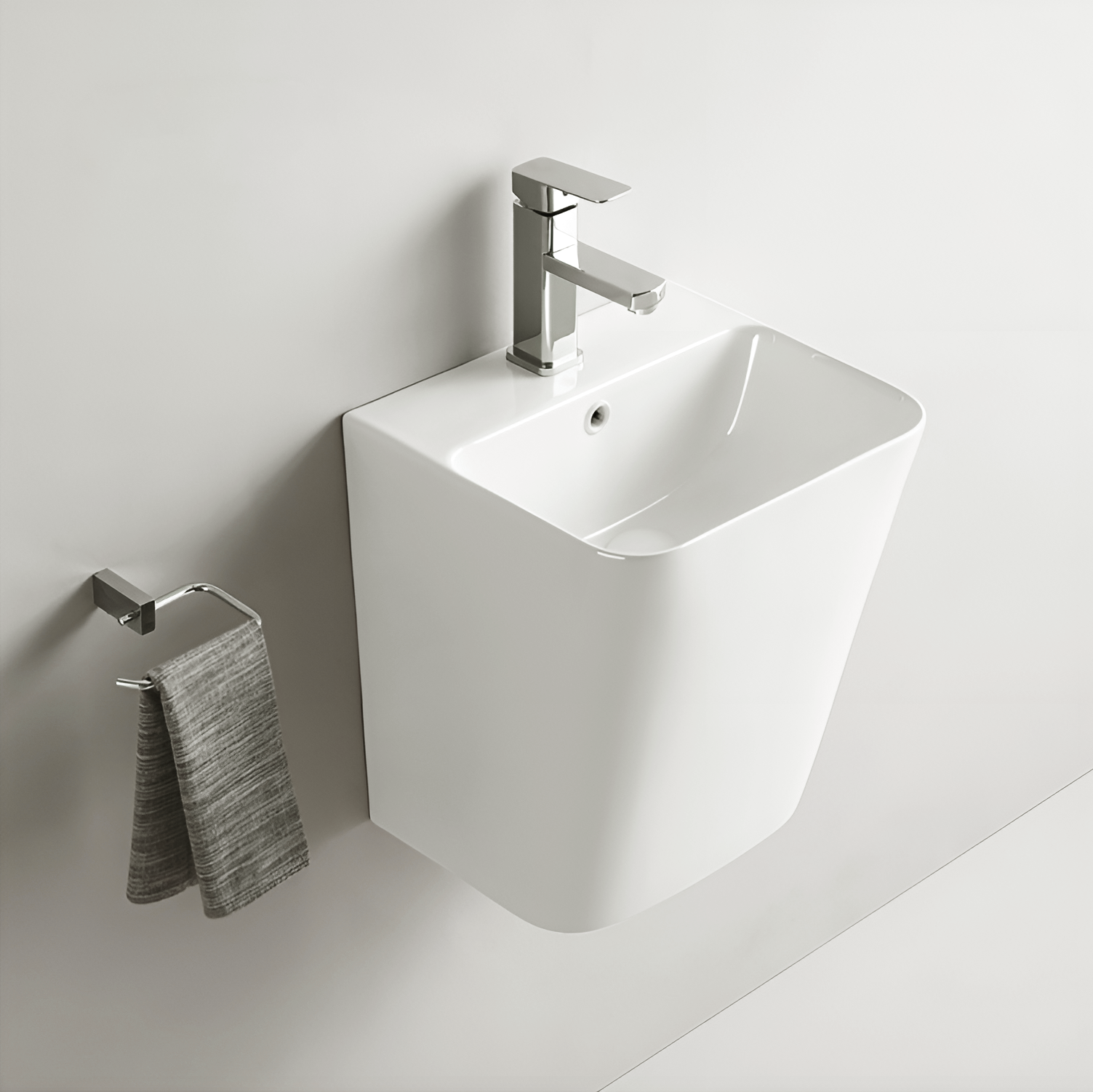 Chậu rửa lavabo đặt bàn viền vàng HANJIN HJ-3012 - Image 3