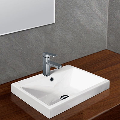Chậu rửa lavabo dương bàn Viglacera V11 (45x45x12cm) - Image 3
