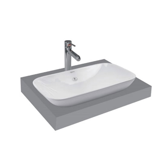Chậu rửa lavabo dương vành Viglacera CD20 (550x380x153 mm) - Image 4