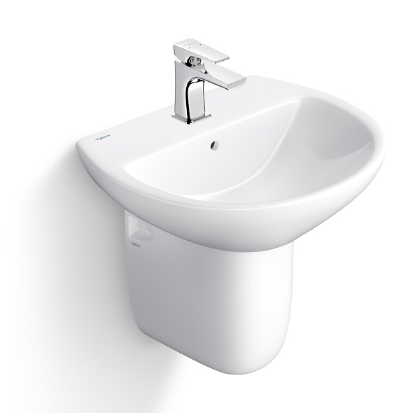 Chậu rửa lavabo dương vành Viglacera CD21 (632x444x231mm) - Image 6