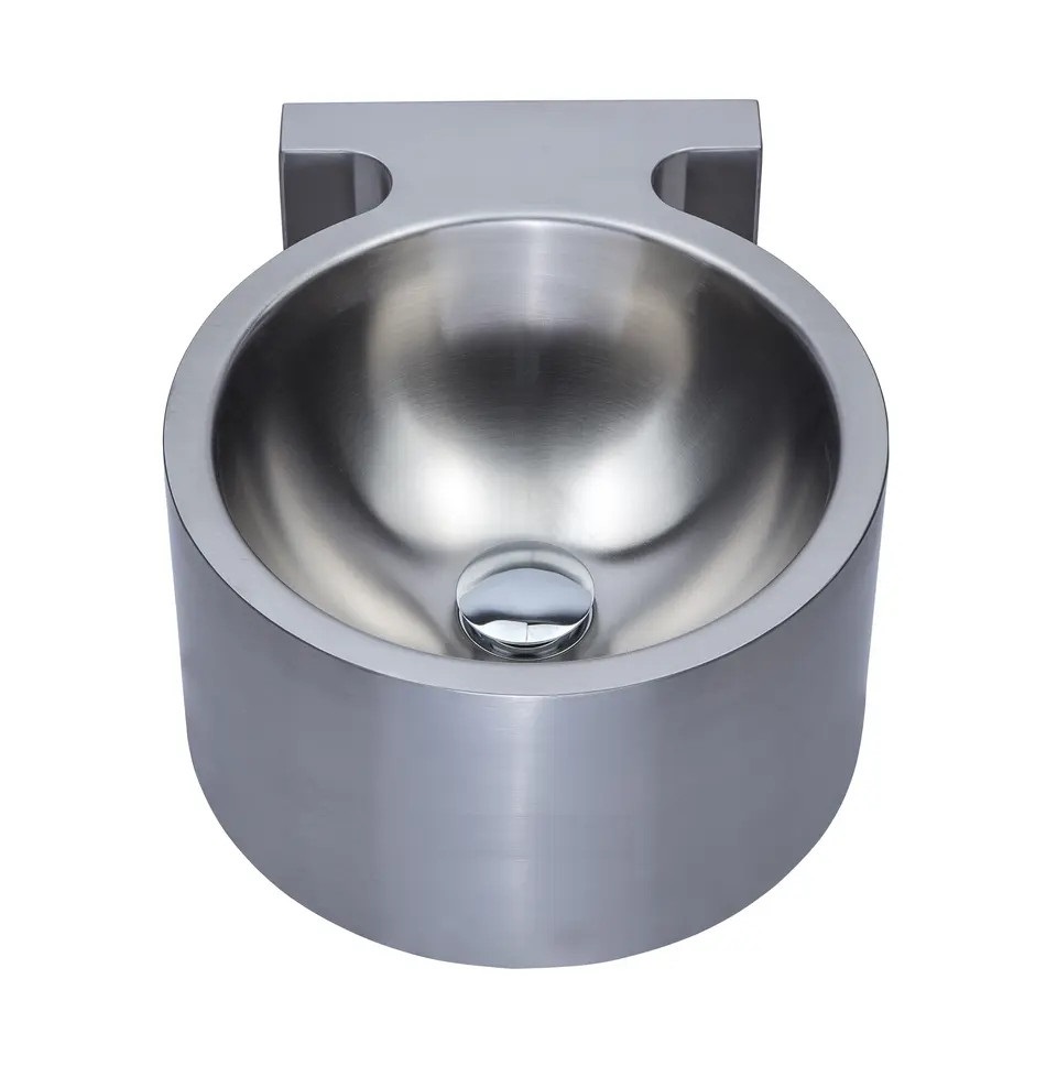Chậu rửa lavabo hình tròn Inox 304 màu trắng Miken MKC-3612W ( 360x360x120mm) - Image 3