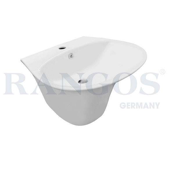 Chậu rửa lavabo liền chân Rangos RG-6111 (450x490x340mm)