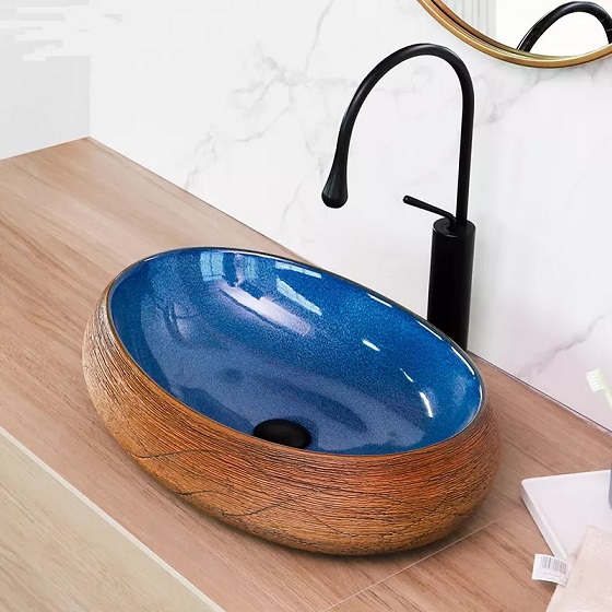 Chậu rửa lavabo màu đen âm bàn hình vuông Miken MKC-00225B-1 (600x400mm) - Image 5