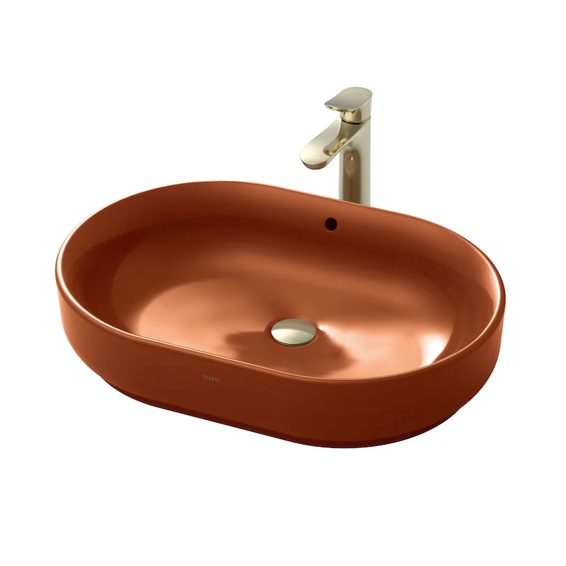 Chậu rửa lavabo màu trắng bóng TOTO LT4704G17#XW - Image 4