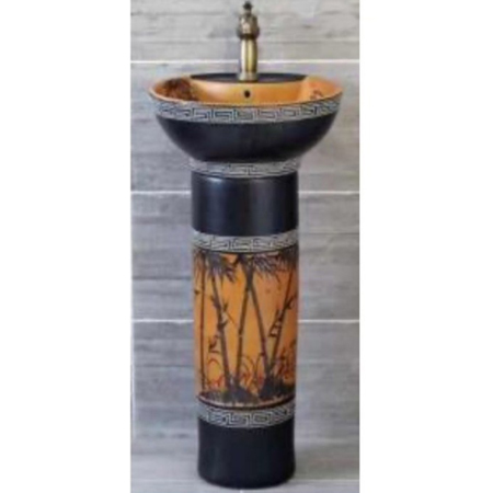 Chậu rửa lavabo nghệ thuật chân đứng MKC-2065