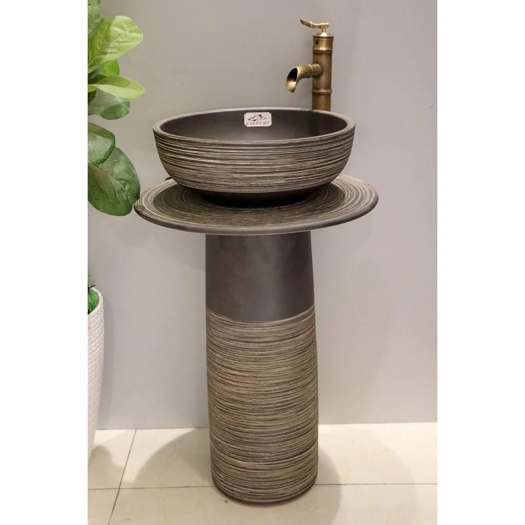 Chậu rửa lavabo nghệ thuật đá nhân tạo chân đứng Miken MKC-B1102 - Image 4