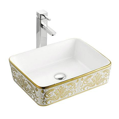 Chậu rửa lavabo nghệ thuật DADA A252B-K06 Gold (486x340x145mm) - Image 5