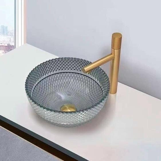 Chậu rửa lavabo nghệ thuật lòng đen vân hoa Miken MKC-213 - Image 3