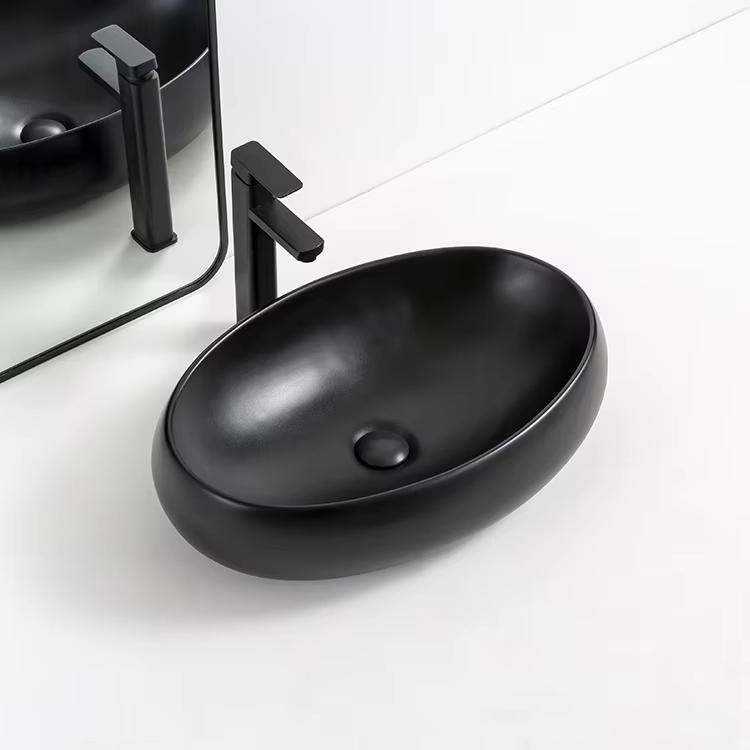 Chậu rửa lavabo nghệ thuật lòng đen vân hoa Miken MKC-213 - Image 5