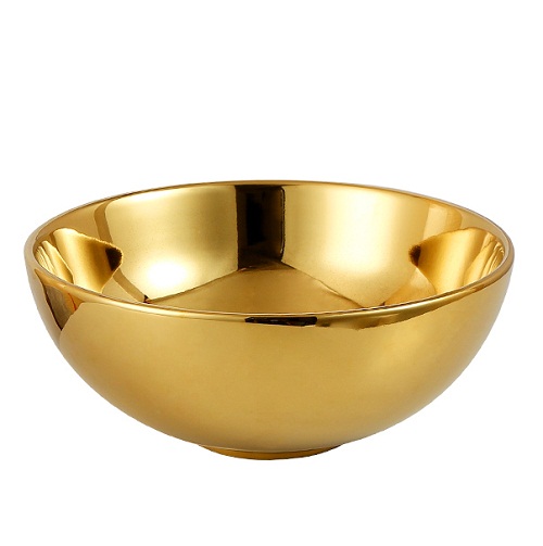 Chậu rửa lavabo nghệ thuật mạ vàng Miken MKC-C32 (58x42cm) - Image 6